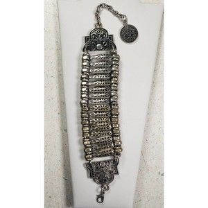 Vintage Ottoman Turkish Melmed V10 Para Metal Coin Bracelet Lobster Clasp